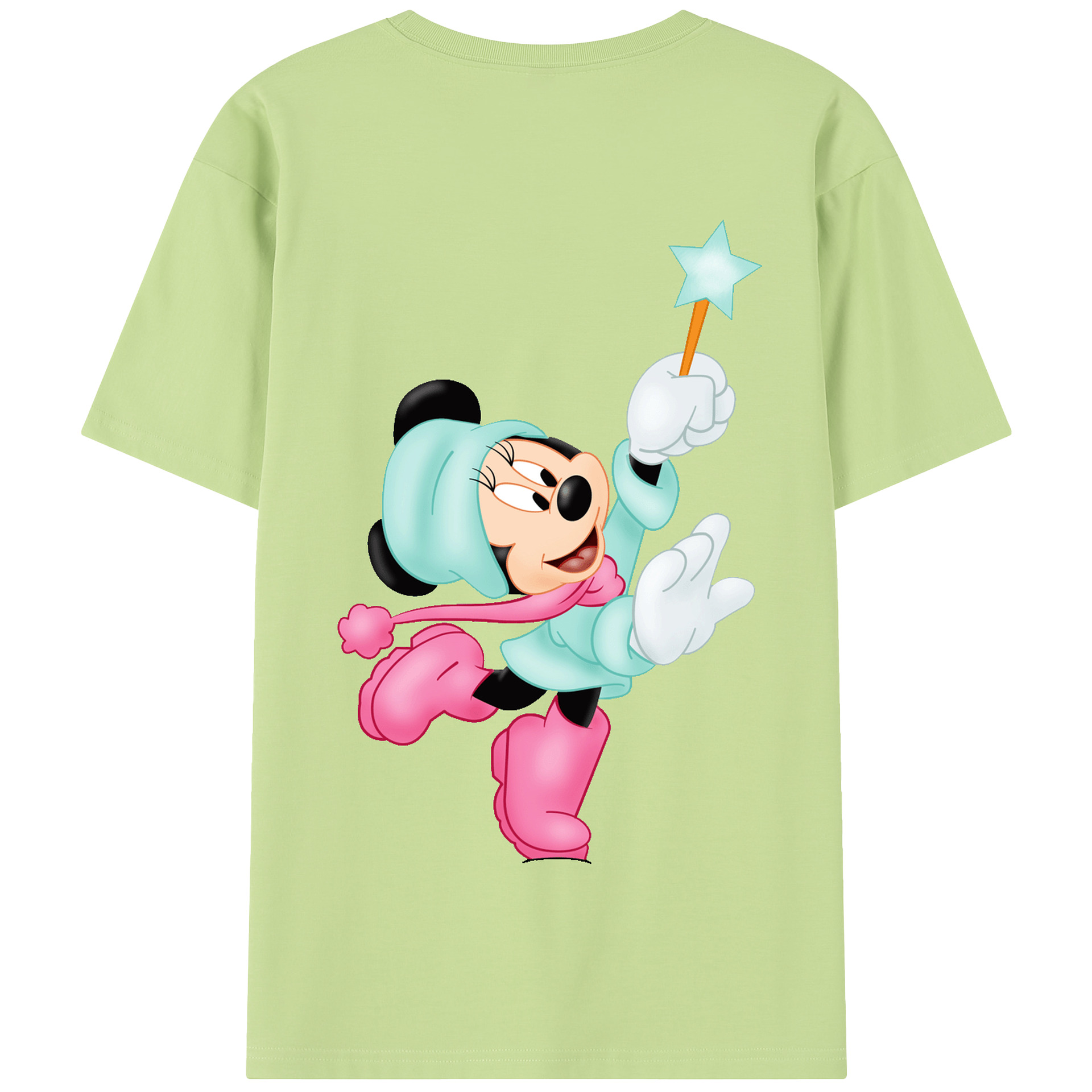 （画像用） ミッキーマウス Mickey Mouse 綿100％半袖Tシャツ（背面プリント）